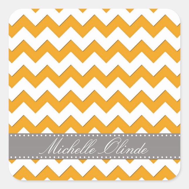 Chevron Stripes Square Sticker (Front)