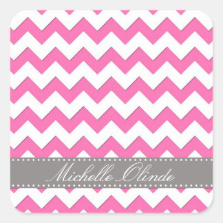 Chevron Stripes Square Sticker