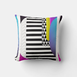 Chevron Stripes Triangles Throw Pillow
