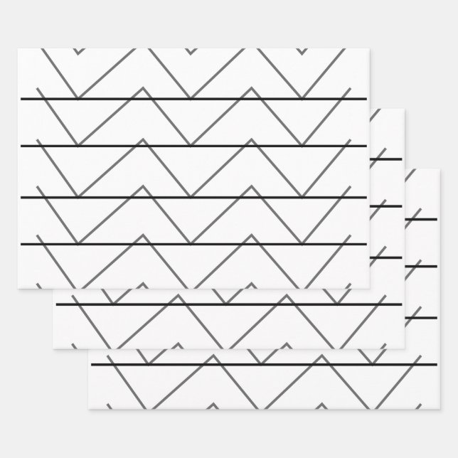 Chevron Stripes  Wrapping Paper Sheets (Set)