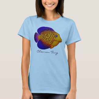 Chevron Tang Reef Fish Ladies Babydoll Shirt