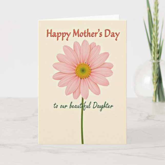 Chevron Tender Bloom Greeting Card (Front)