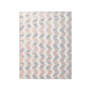 Chevron Tiger Hot orange and Black Print Notepad