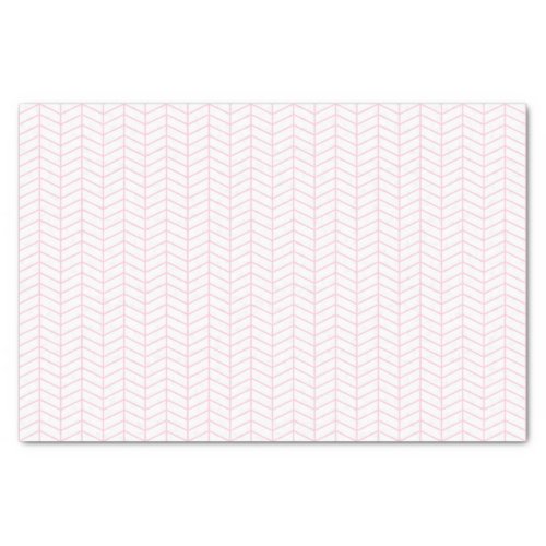Chevron Tissue Paper _ Light Pink on White