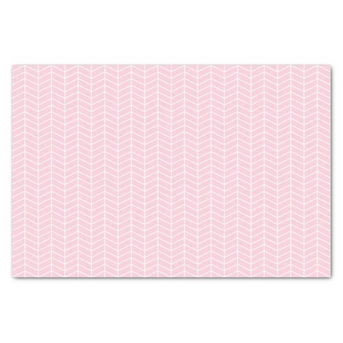 Chevron Tissue Paper _ White on Light Pink