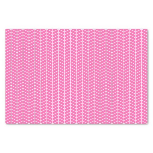 Chevron Tissue Paper _ White on Pink