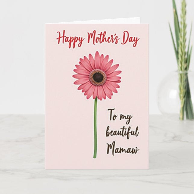 Chevron To My Beautiful Mamaw Card (Front)