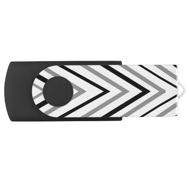 Chevron Triangle Swivel USB 2.0 Flash Drive (Front)