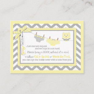 Chevron Tutu Tie Diapers Owl Bring a Book Card