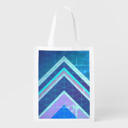 Chevron Type Arrows Abstract Style Grocery Bag