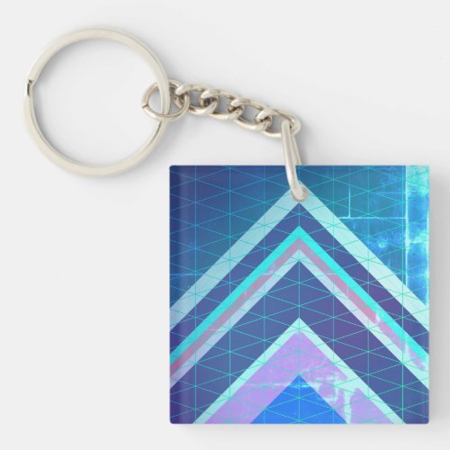 Chevron Type Arrows Abstract Style Keychain