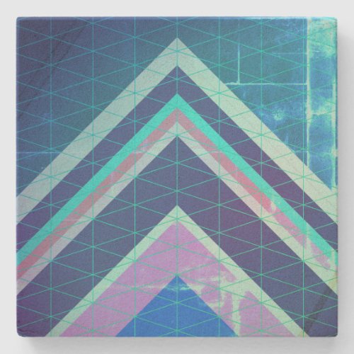 Chevron Type Arrows Abstract Style Stone Coaster