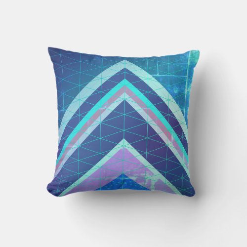 Chevron Type Arrows Abstract Style Throw Pillow