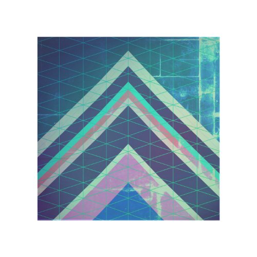 Chevron Type Arrows Abstract Style Wood Wall Art