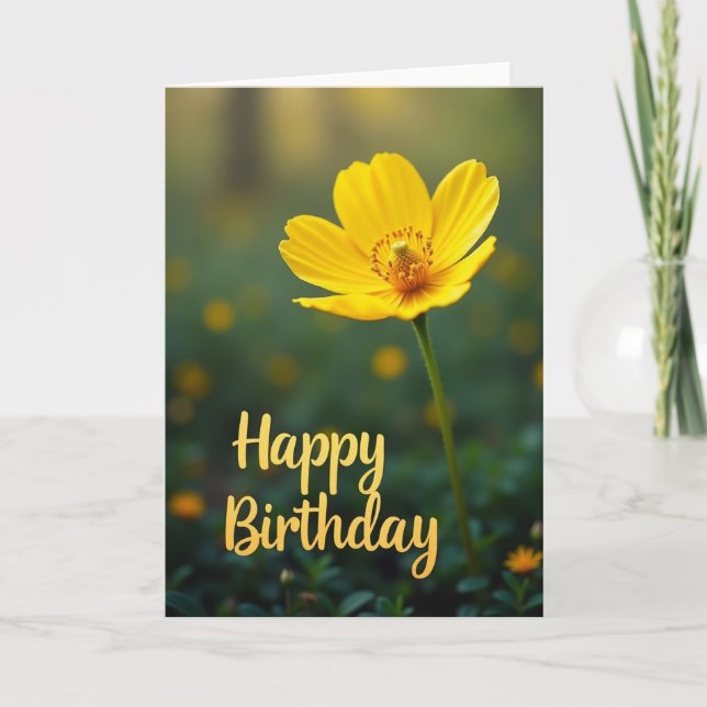 Chevron Vibrant Bloom Card (Front)