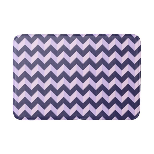 Chevron Violet Bath Mat (Front)