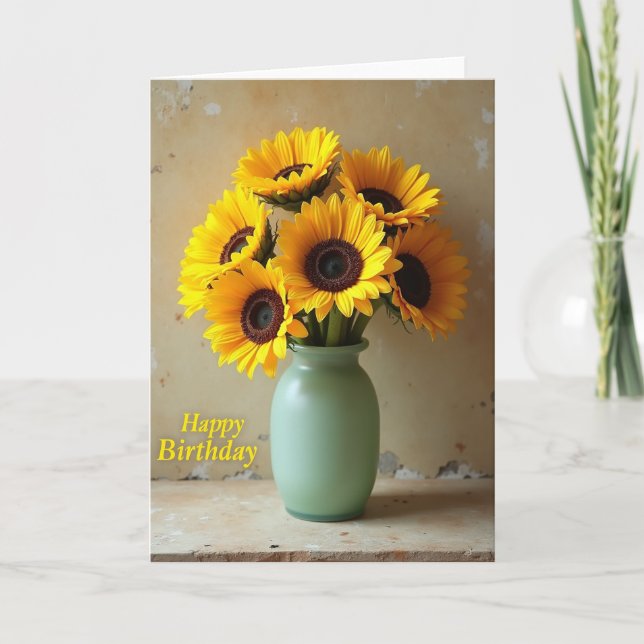 Chevron Warmth Bloom Card (Front)