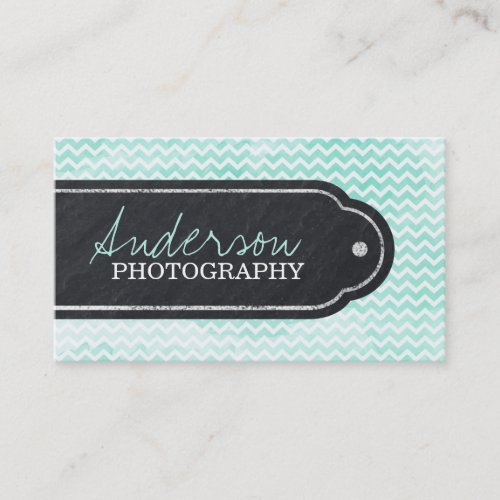 Chevron Watercolour Business Card
