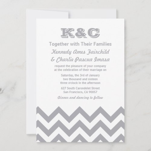 Chevron Wedding Invitations