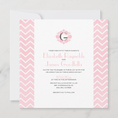 Chevron Wedding Invitations