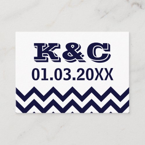 Chevron Wedding Place Cards Business Card Template
