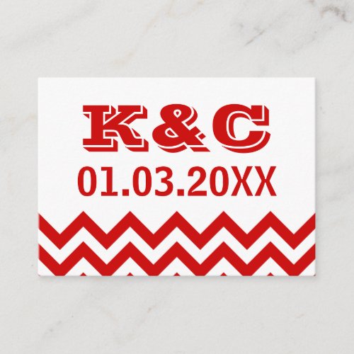 Chevron Wedding Place Cards Business Card Template