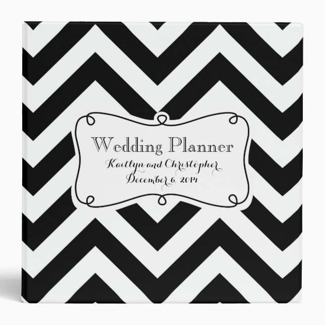 Chevron Wedding Planner 3 Ring Binder (Front)
