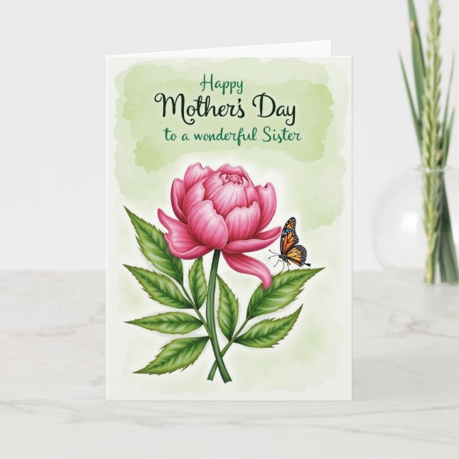 Chevron Winged Insect Bloom Card (Front)