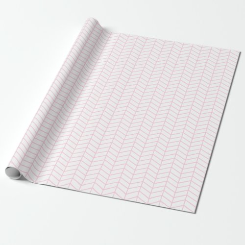 Chevron Wrapping Paper _ Light Pink on White