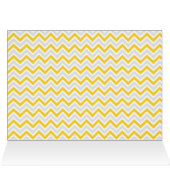 Chevron Yellow and Modern Personalized Cards (Inside Horizontal (Top))