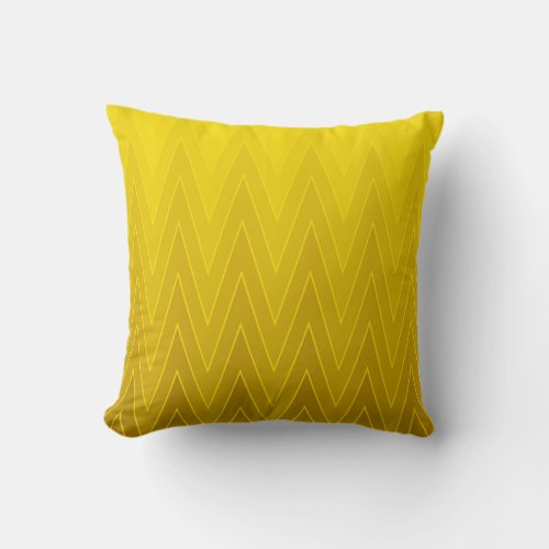 Chevron Yellow Ombre Throw Pillow