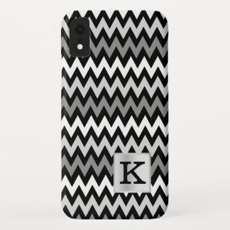 Chevron Zig Zag Monogram with Color Choice iPhone XR Case