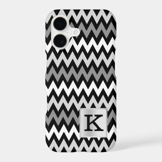 Chevron Zig Zag Monogram with Color Choice iPhone 17 Case