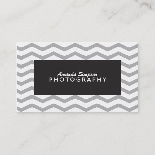 Chevron/Zig Zag Photography Business Card