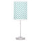 Chevron Zig Zag Striped Pattern in Aqua Blue White