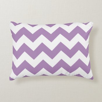 Chevron Zigzag Accent Pillow - African Violet by Richard__Stone at Zazzle