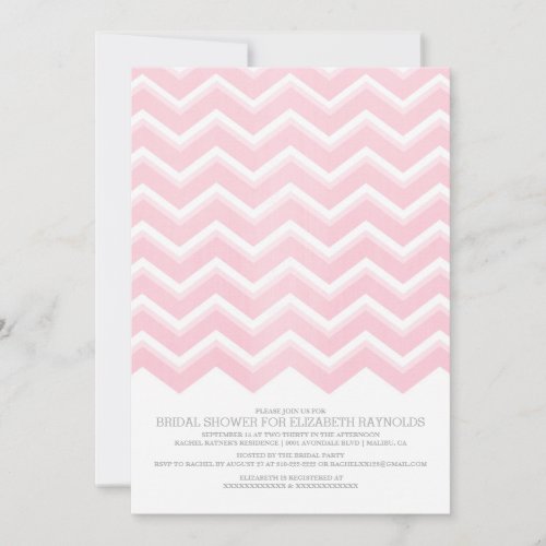 Chevron Zigzag Bridal Shower Invitations