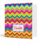 Chevron zigzag colorful name binder folder