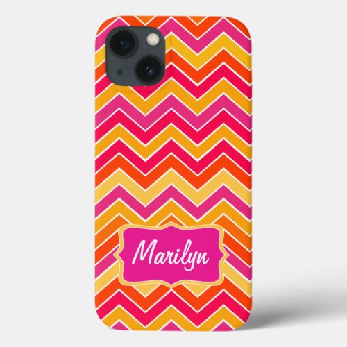 Chevron zigzag pattern colorful pink ipad case