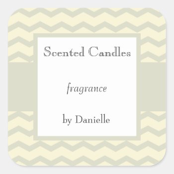 Chevron Zigzag Pattern Home Made Candle Label by myworldtravels at Zazzle
