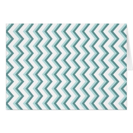 Chevron ZigZag Pattern in Mint Green Cards (Front Horizontal)