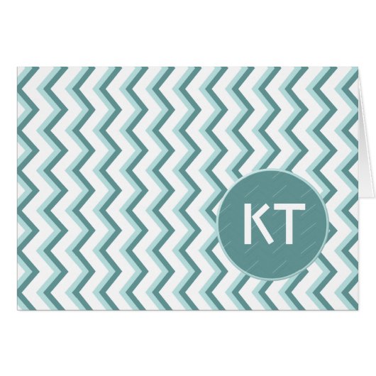 Chevron ZigZag Pattern in Mint Green Cards (Front Horizontal)