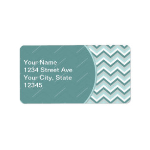 Chevron ZigZag Pattern in Mint Green Label