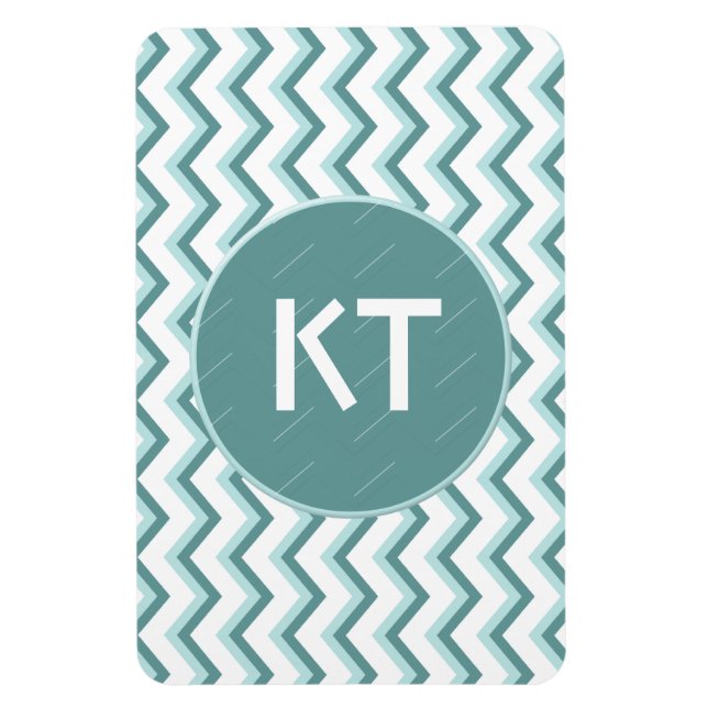 Chevron ZigZag Pattern in Mint Green Magnet (Vertical)