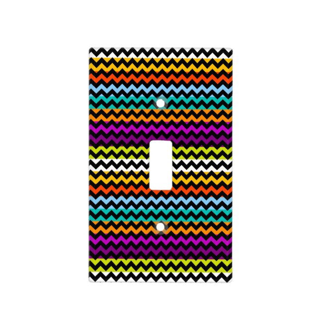 Chevron Zigzag Pattern Light Switch Cover (Front)