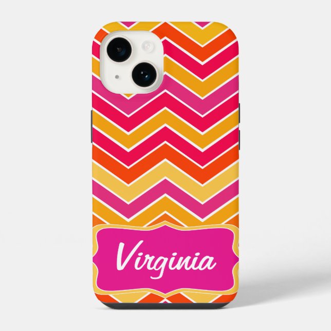 Chevron zigzag pattern mulit-colored  iphone case (Back)