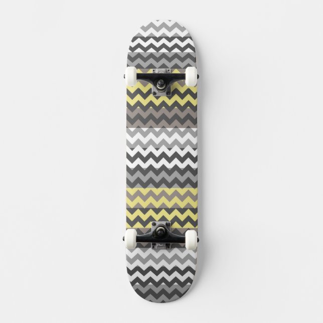 Chevron Zigzag Stripe Pattern Skateboard Deck (Front)