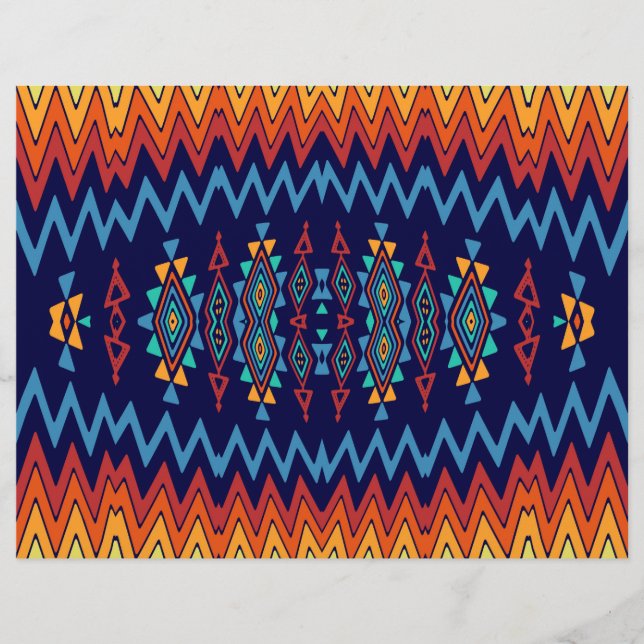 Chevrons and rhombus abstract design flyer (Front)