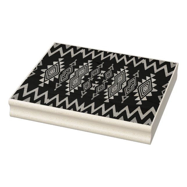 Chevrons and rhombus abstract design rubber stamp (Stamp)