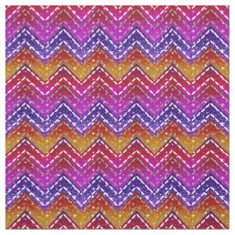 Chevrons Glittering Rainbow ID689 Fabric